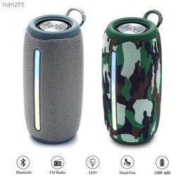 Portable Speakers TG663 Portable Outdoor Speaker Wireless Pillar Speaker Box RGB Light Support TF Card FM Radio Assisted Input Music Player WX