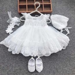Christening dresses Baby Baptist Dress Newborn Wedding First Birthday Party Girl Lace Princess White Christmas Q240507