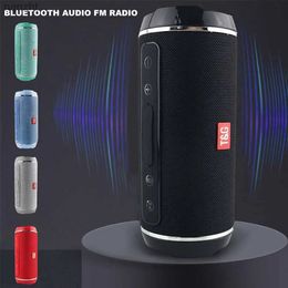 Portable Speakers Cell Phone Speakers High power wireless Bluetooth speaker waterproof bass USB/TF/AUX MP3 portable outdoor pillar music player subwoofer WX