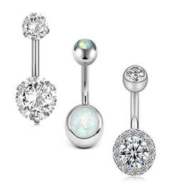 Short Belly Button Rings Navel Stainless Steel Women Piercing Nombril Ombelico Body Jewelry5615322