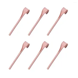 Flatware Sets Pack Of 6 Silicone Straws Reusable Soft Drinking Bottles Snap Straw Portable Pocket Bar Drinkware Supplies