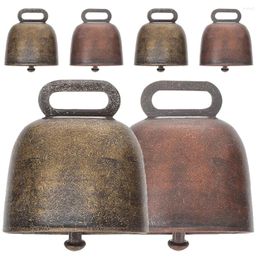 Party Supplies Metal Cowbell Rustic Bells Cattle Large Bulk Vintage Ornament Cowbells Pet Anti-lost Ring Chime