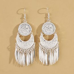 Charm Fashionable Bohemian Indian Ethnic Style Totem Coin Tassel Earrings and Jewelry Gifts