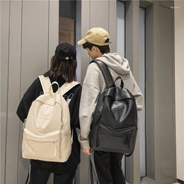 Backpack 2024 Fashion Women Man Soft PU Leather Men's Backpacks Girl Luxury Designer Back Pack Laptop Large Capacity Travel Bag