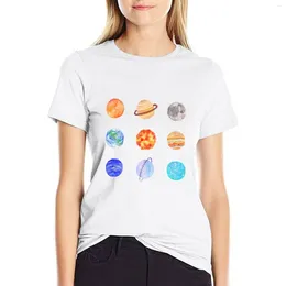 Women's Polos Planets T-shirt Shirts Graphic Tees Korean Fashion Western T For Women