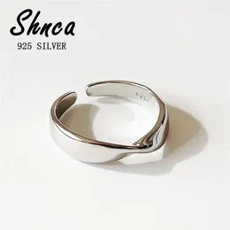 Cluster Rings Simple Fashion 925 Sterling Silver Weave Twist Open For Women Girl Sterling-Silver-Jewelry XR133