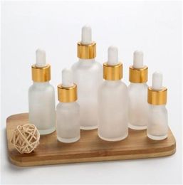 12 x 5ml 10ml 15ml 30ml 50ml 100ml Frost Glass Dropper Bottle Empty Cosmetic Packaging Container Vials Essential Oil Bottles 201013498360