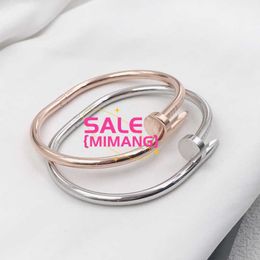 Designer Cartres Bangle 18k gold Bracelet 2024 Korean Edition Non fading Open Stainless Steel Jewelry Batch 7SAR