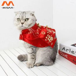 Cat Costumes Spring Festival Festive Unique Must-have Adorable In-demand Chinese Style Pet Costume And Dog Red Envelope Versatile Collar