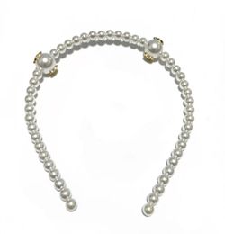 Korean handmade white pearl headbands C hair hoop elegant and simple hair band hairpin for ladies Favourite decoration head orname3329093