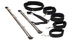 Bondage Leather Handcuffs Spreader Bar WIth Steel Pipe BDSM Sex Set Hand Leg Straps Restraints Slave Fetish Aldult SM Toys 11238703855