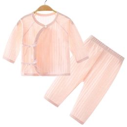 2-piece set of summer clothing for young children and girls baby accessories for borns and boys casual thin style pure cotton soft toppants BC580 240429