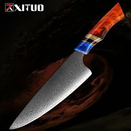 Chef Knife 8 Inch Damascus Butcher Knife Japan VG-10 Super Stainless Steel Professional Super Sharp Kitchen Cooking Knife