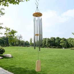 Wood Wind Metal Antique Solid Chimes Aluminium 6 Tube Windchime Pendant Chapel Bells Home Ornament Aeolian chime