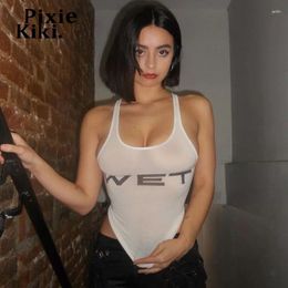 Women's Tanks PixieKiki Wet Print Crop Top Shirt Streetwear Fashion Clothes For Women Y2k Summer Sexy Graphic Tank Tops White P66-AE10