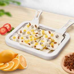Ice Cream Maker Pan Multifunctional Cold Sweet Fried Food Plate Durable Rolled Homemade Frozen Yoghourt Gelato 240508