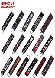 BEFORE FLIGHT Keychain Launch Key chains for Motorcycles and Cars Black Tag Embroidery Fobs1999860