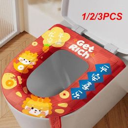 Toilet Seat Covers 1/2/3PCS Year Of The Dragon Mat Clean Can Be Washed Repeatedly Easy To Waterproof Design Wipe It