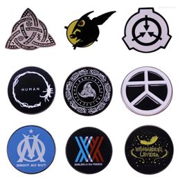 Brooches Various Rune Logo Enamel Brooch Originality Round Lapel Badge Denim Jacket Backpack Pin Decoration Given Friends And Fans Gifts