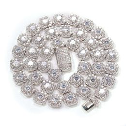 10Mm Full Diamond Cuban High Quality Moissanite Rock Candy Tennis Chain S Sier Jewellery