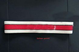 Fashion Red White Brand Letter prind stripe Elastic Headband for Women and Men Fashion Hair Bands for Women Girl Retro Turban Head6719322