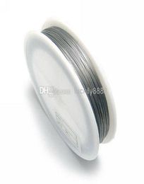 Whole 10PCSLOT 05mm Stainless Steel Wire Beading Wire Nyllon Coated Stainless Steel Wire Jewellery Cords Findings1291209