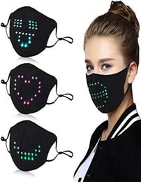 Funny Led Luminous Mask Light Up Voice Activated Face Mask Cool Music Party Christmas Halloween Decoration FaceMask Fasemask1301Z4449000