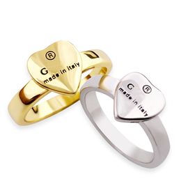 luxury G brand love heart designer rings for women 18k gold vintage geometry letters anillos naruto runrun sugar Chinese nail finger ring jewelry gift
