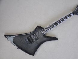 Guitar Factory Custom Grey Body Electric Guitar with Rosewood Fingerboard,Black Hardware,Offering Customized Services