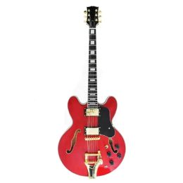 Guitar Burgundy 6String Jazz Hollow Electric Guitar Free Shipping in Stock