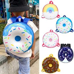 Backpacks Childrens backpack cute rainbow donuts for boys and girls school bag kindergarten leisure school bag childrens school bag Mochila baby bag WX