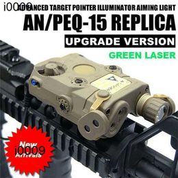 Parts Original An/peq-15 Tactical Green Laser with White Led Flashlight Torch Ir Illuminator for Hunting Outdoor Black/dark Earth