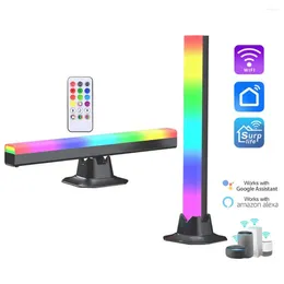 Table Lamps Led Light Strip Dynamic Rgb Bar Usb Powered Ambient For Gaming Tv Pc Room Monitor Desk Remote Control Color-changing