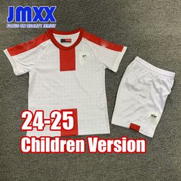 JMXX 24-25 Georgia Child Soccer Jerseys Kit Home Away Kid Uniforms Jersey Football Shirt 2024 2025 Top and Shorts Children Version