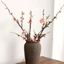 Decorative Flowers 1Pc Silk Plum Bossom Branch Artificial Table Ornaments Simulation Fake Flower Wedding Scene Decor