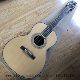 Guitar Custom guitar, solid spruce top, ebony fingerboard, rosewood sides and back, 39 "ooo42 model highquality acoustic guitarras