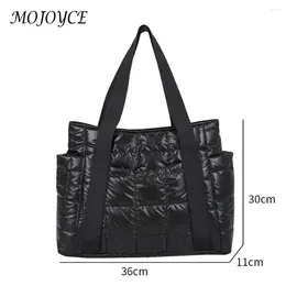 Totes Women Quilted Lattice Shoulder Nylon Bag Vintage Solid Color Large Tote Handbags For Outdoor Shopping Travel