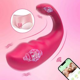 Other Health Beauty Items Bluetooth APP Control Vibrator for Women Wireless Dildo Clitoris G Spot Massager Wear Vibrating Panties s for Adults Y240503DHP7