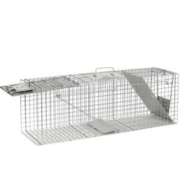 Traps Double Door Humane Live Animal Trap Foldable Catch Cage for Beavers Bobcats Cats Foxes Groundhogs Nutria Opossums Raccoon Pigeon