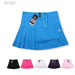 Skirts Skorts Woman Tennis Skorts Girls Tennis Skirts with Safety shorts Quick Dry Female Badminton Skirt Pocket Women Sport Skirt Short d240508