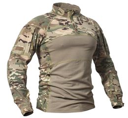 Gear Military Tactical Shirt Men Camouflage Army Long Sleeve T Shirt Multicam Cotton Combat Shirts Camo Paintball TShirt Y2006232799486