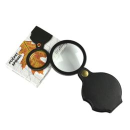 Mini Magnifier With Black Leather Magnifier Suitable For Reading Books Magnifying Glass