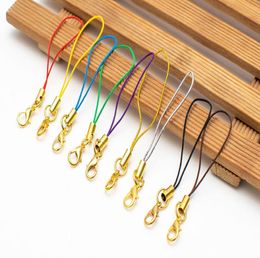 100pcs Mobile Phone Rope Lobster Clasp Golden Lanyard Diy Handmade Accessories Connector Hook Fastener Making1945529