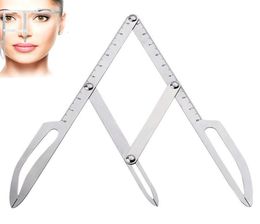 Permanent Makeup Eyebrow Microblading Stencil Ruler Stainless Steel Golden Ratio Eyebrow Divider Ruler2626715