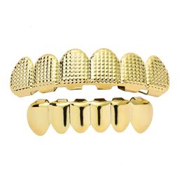 Hip Hop Teeth Top Bottom Grills Dental Mouth Punk Tooth Caps Cosplay Rapper Jewelry 240504