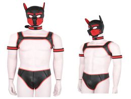 Play Role Of Puppy Exotic Bondage Accessories Toys With Chest Strap Hood And Panties For Mask Dog Fetish Harness Play Sex Bdsm Dtg4881642
