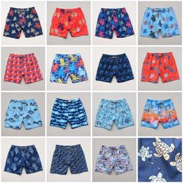 European And American Designer Shorts Brand Vilebre Vilebrequin Beach Pants For Men's Shorts Summer Elastic Quick Drying Waterproof Turtle With Men Shorts 741