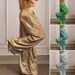 Women's Pants 1Pc Women Leisure Solid Color Long Elegant Wide-leg Cozy High Waist Trousers For Office Party Wear