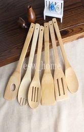 Bamboo Spoon Spatula Kitchen Utensil Wooden Cooking Tool Mixing Kitchenware Set2960564