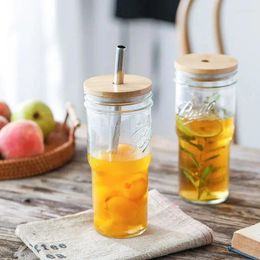 Wine Glasses 1pc 700ml Drinking Cup With Straw And Lid Bubble Tea Party Beer Coffee Water Reusable Glass
